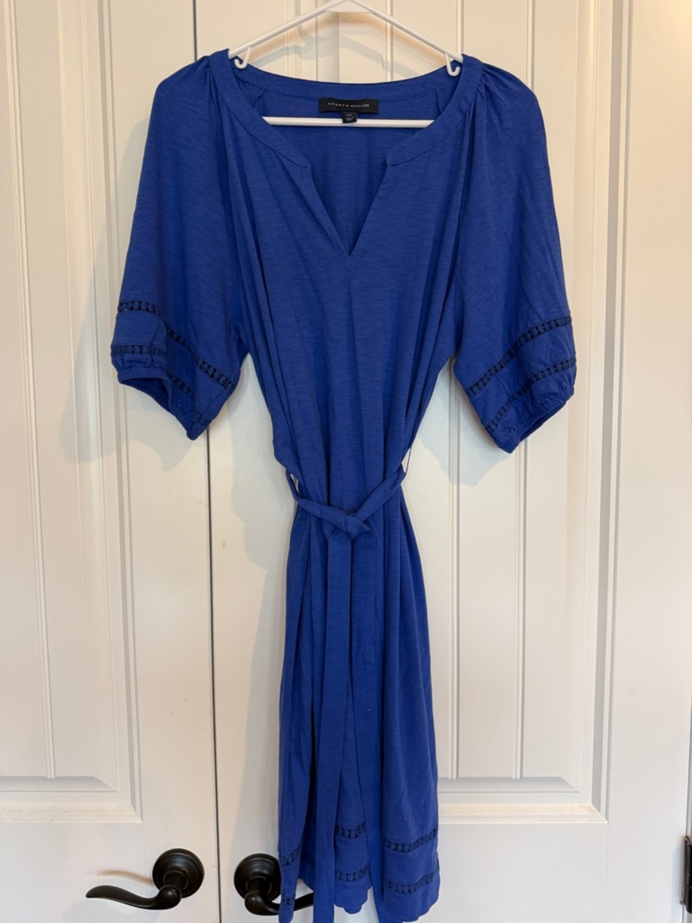 Tommy Hilfiger Royal Blue Knit Top with Logo Tag NWOT